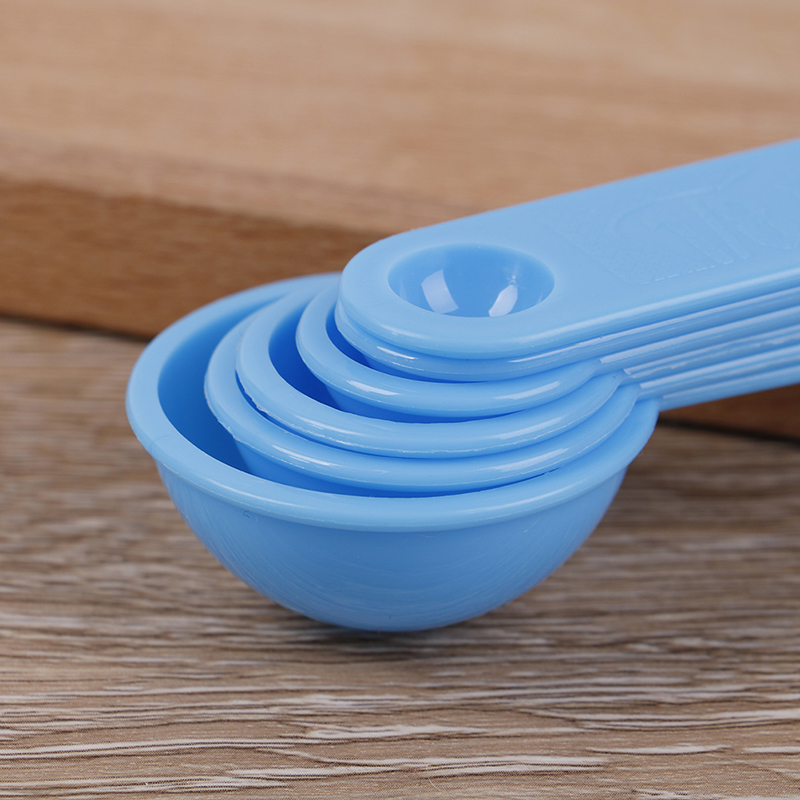 6 stuks/set maatlepels voor het bakken van koffie, thee, maatbeker, superhandig suiker, cakebakgereedschap, keukenaccessoires, willekeurige kleur
