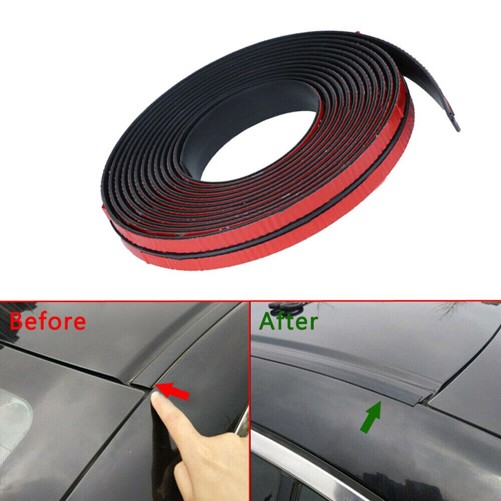 Bilisolering gummiliste til forrude tagtætning støjisolering gummiliste klistermærke 2cm x 2 meter universal