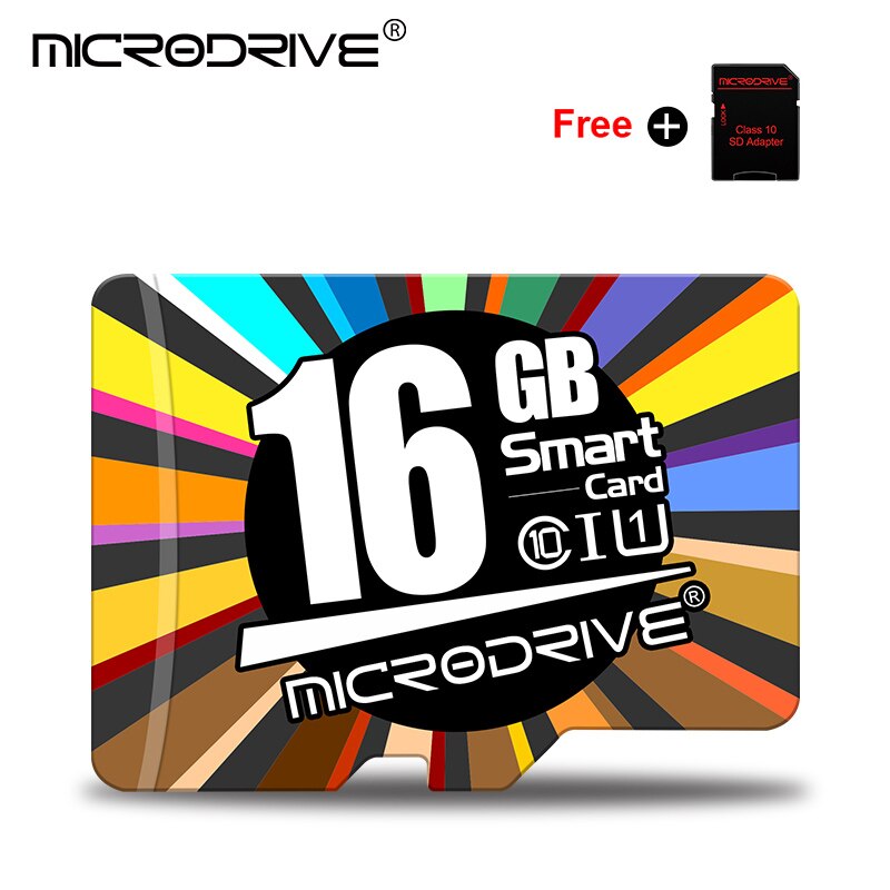 Microsd-kortti 128gb 64gb 32gb luokan 10 muistikortti 16 gb 8gb nopeaa cartao de memoria microsd/tf-korttia + sovitin: 16gb