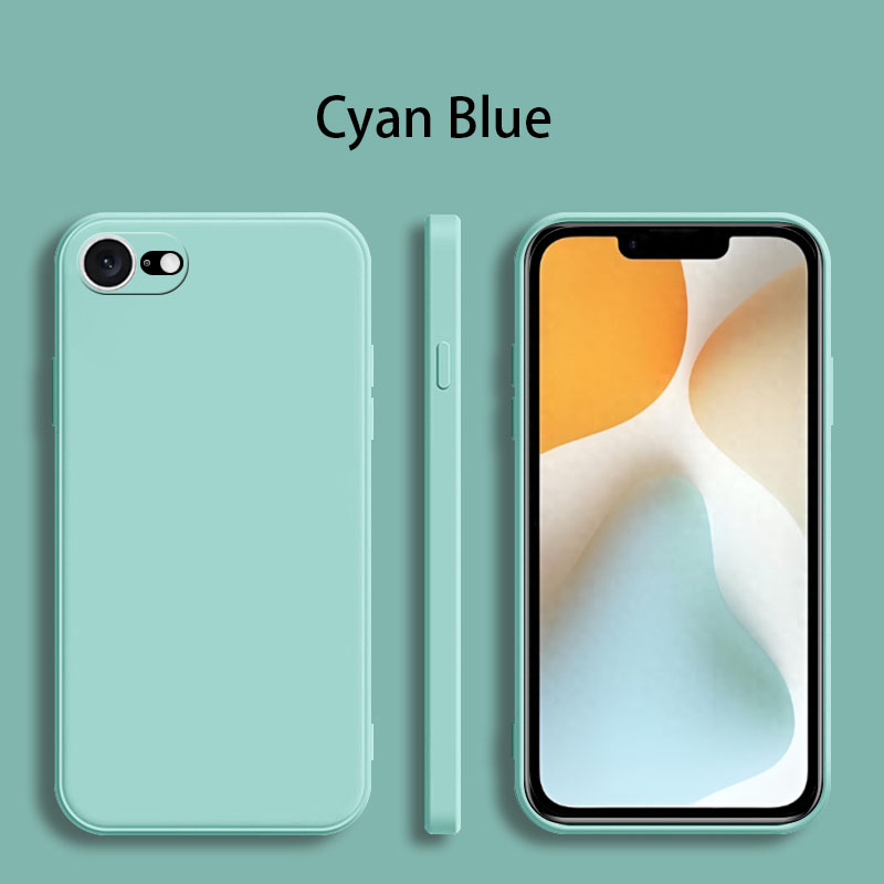 Til iphone 7 telefondeksel iphone 8 tpu luksuriøst støtsikkert originalt flytende silikondeksel iphone  se 7 8 pluss deksel: Denim / Himmelblå