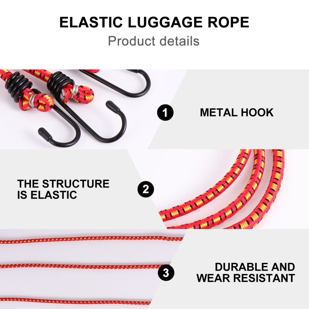 10Pcs Elastische Bagage Touw Bagage Verpakking Touw Bagage Riem Bagage Riem