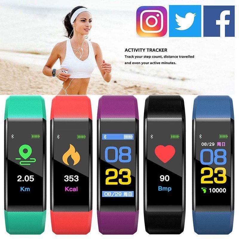 Health Bracelet Heart Rate Blood Pressure Smart Band Fitness Tracker Smartband Wristband for honor Band 3 fit bit Smart Watch