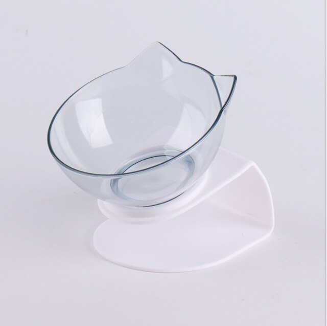 Miska dla kota karmnik dla psa podwójna doniczka automatyczne przechowywanie wody i antypoślizgowy podajnik dla zwierząt domowych: pojedynczy przezroczysty