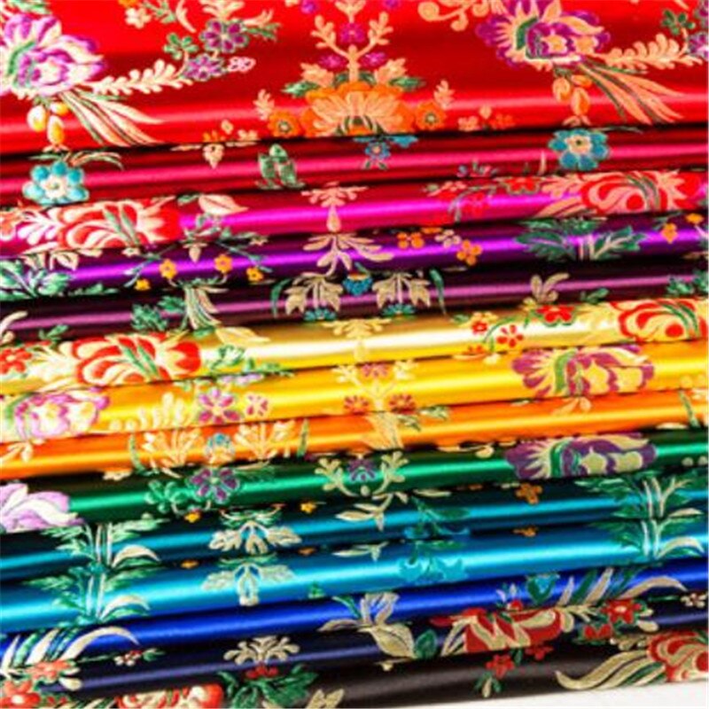 Jacquard Polyester Stoff Brokat Chinesische Blüte Krabbe Apfel Blumen- aufbringen Stoffe Für Herrliche Dame Bekleidung