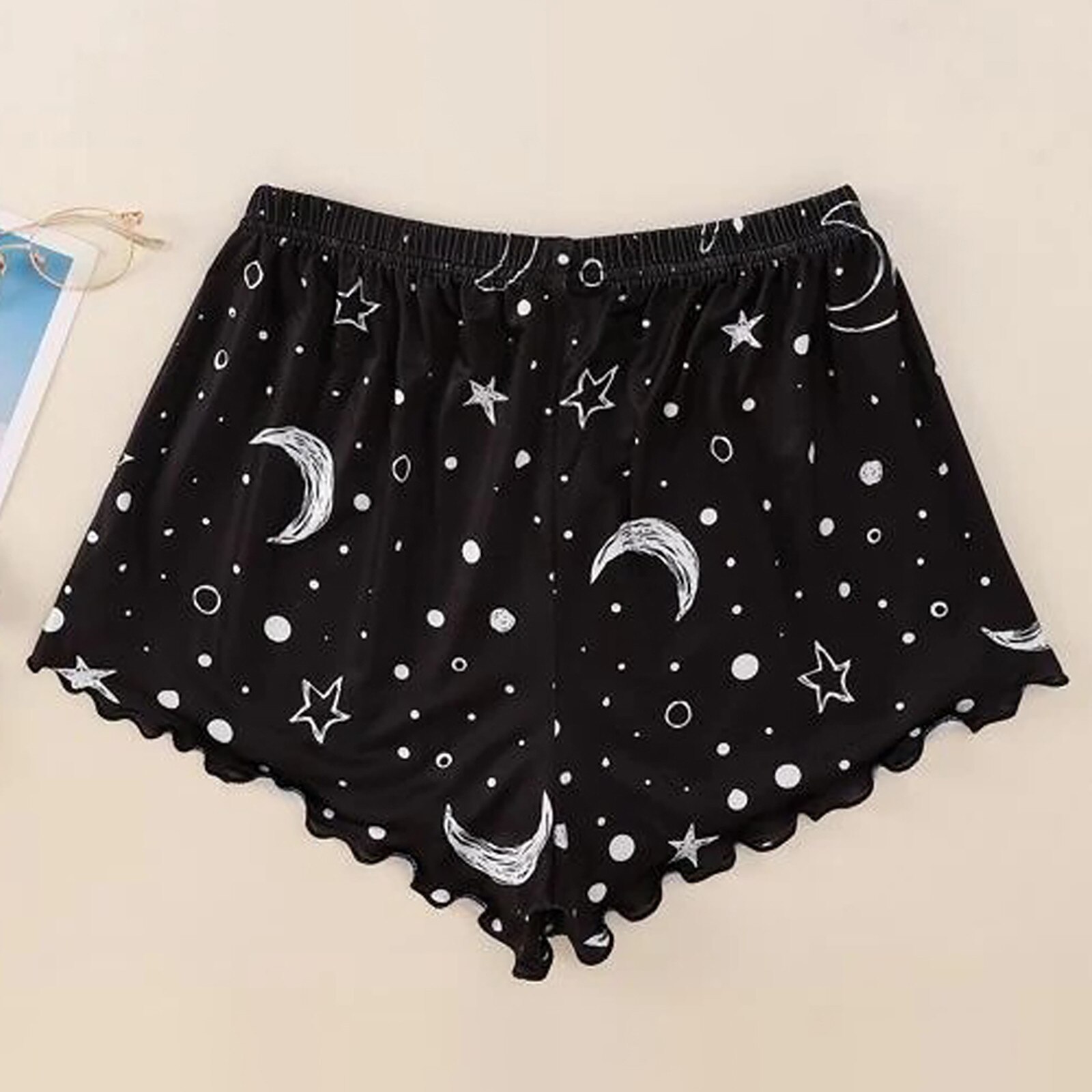 Pijama con estampado de sol y luna para mujer, ropa de dormir informal para la familia, pantalones cortos con tirantes, 40x40