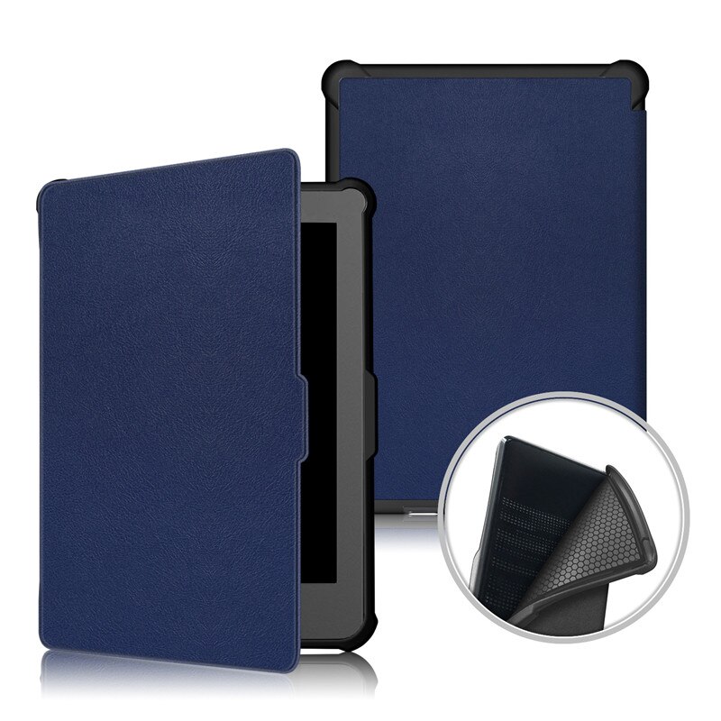 Case Voor Funda Kobo Clara Hd N249 6.0 Ultra Slim Magnetische Smart Stand Pu Leather Cover Voor Kobo Clara hd Clear Hd Case + Pen: dark blue