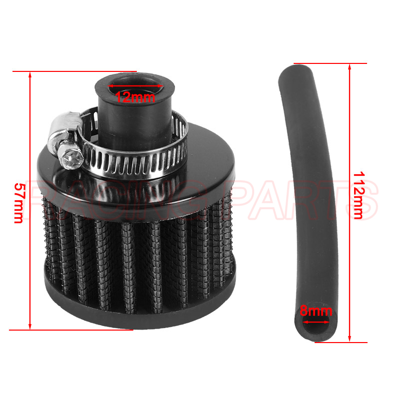 1 jeu de filtre d'admission d'air, nettoyeur de reniflard pour Predator 212cc 196cc 6.5hp 7HP GX160 GX200 Baja Warrior MB200 Go Kart Mini vélo: Black