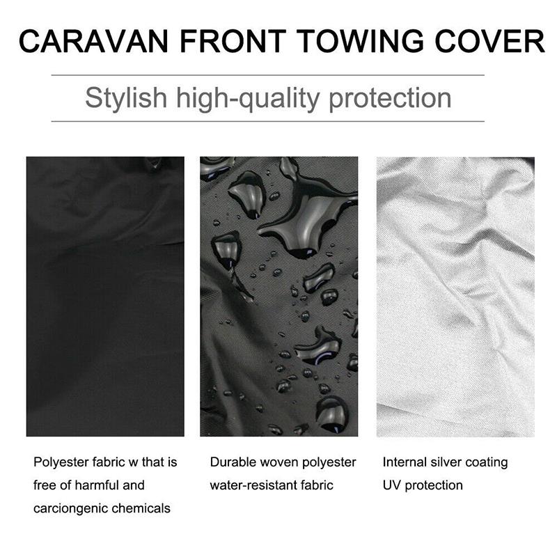 220Cm X175cm Caravan Front Towing Cover Universal Towing Cover Reflecterende Strip Protector Covers Stofdicht