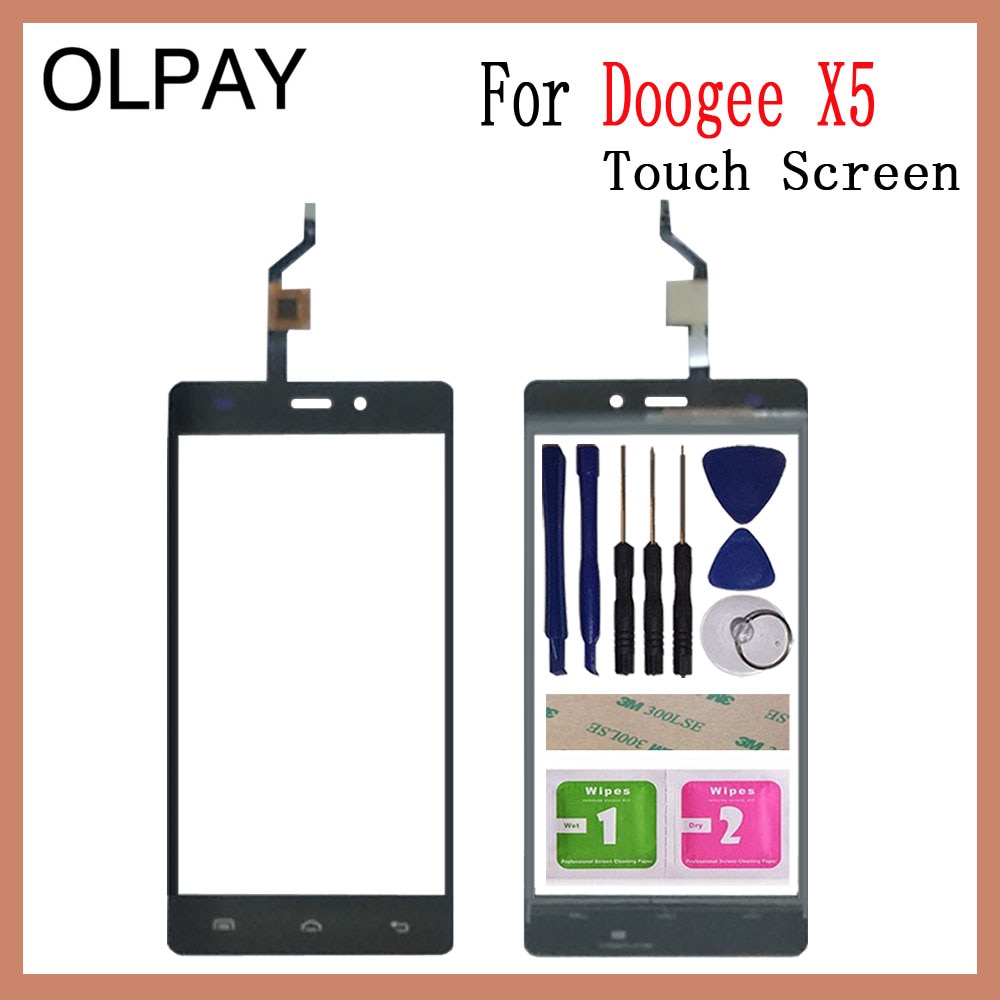5.0'' inch Mobile Phone Touch Screen For Doogee X5 / Doogee X5 Pro Touch Screen Digitizer Panel Front Glass Lens Sensor Tools