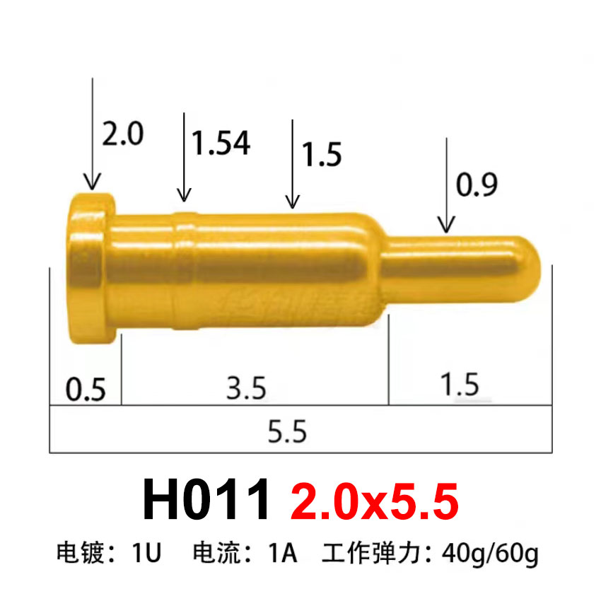 10PCS High Current Spring Loaded Pogo Pin Male Female Connector Power Heavy Current Battery Connector POGOPIN Header Charging: WHITE