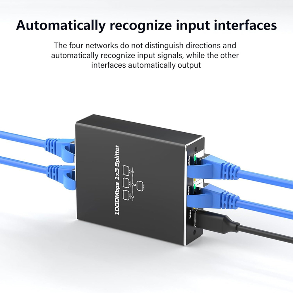 RJ45 Splitter 1 to 2 / 3 / 4 Gigabit Ethernet Adapter USB Power Cable 1000Mbps Internet Network Cable Extender Rj45 LAN Switch