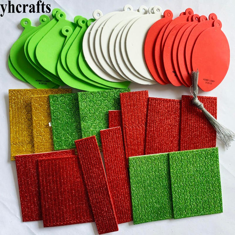 1 Doos/partij. Maken 24Pcs Jingle Bells Schuim Kit Kerst Ambachten Vroeg Leren Educatief Speelgoed Kleuterschool Handwerk Fun Project Oem