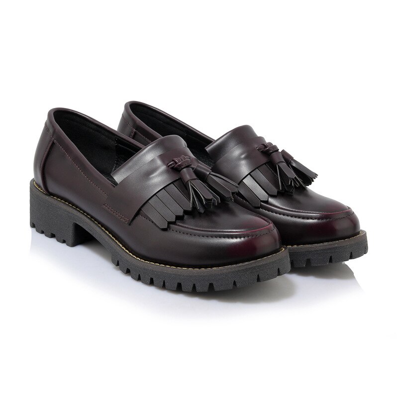 Kvinder oxford flade forårssko til kvinder læder lejligheder sommer brogues vintage slip on loafers afslappede sneakers sko