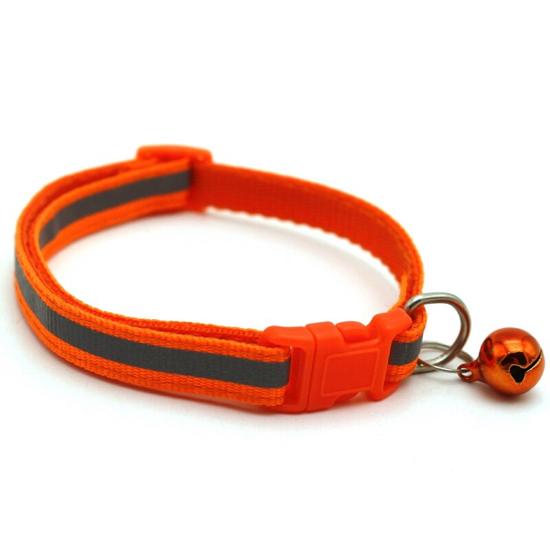 Verstelbare hondenhalsband, mooie puppyhalsbanden met bel, hondenhalsband, decoratie voor de nek van een huisdier, schattige kattenharnassen, hondenbenodigdheden, huisdierproducten: Oranje