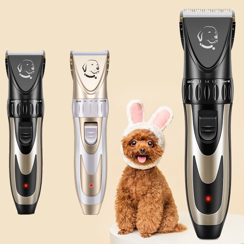 Profissional pet cão aparador de pêlos animais de estimação grooming clippers gato cão cortador máquina barbeador baixo ruído tesoura elétrica clipper