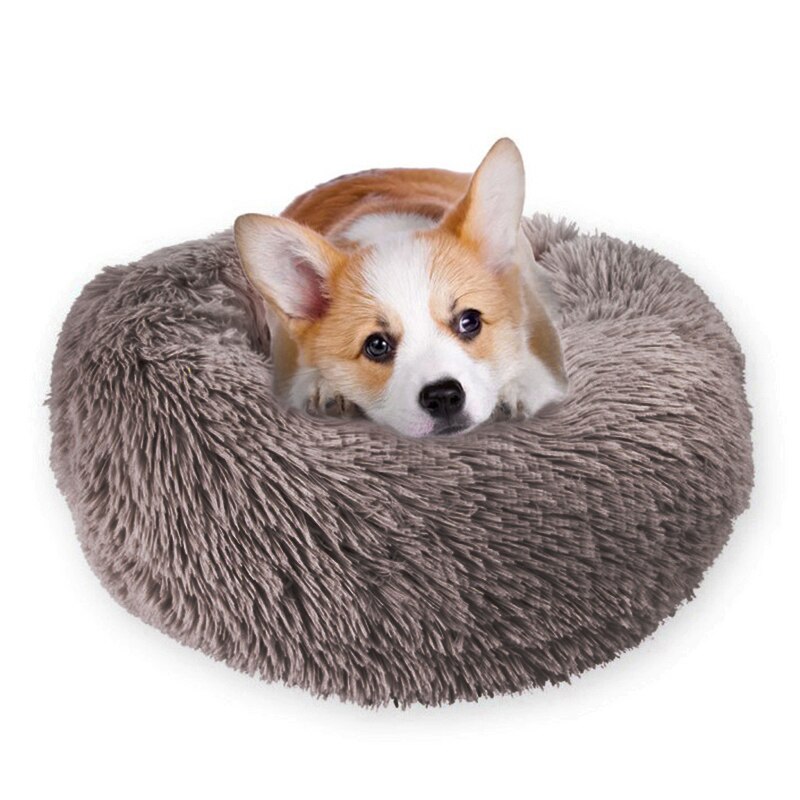Nid d'animaux Macarons chat profond sommeil | Forme ronde, animal en peluche, nid de chat, chaton d'hiver, chiot , pour la maison, fournitures de lit, directe