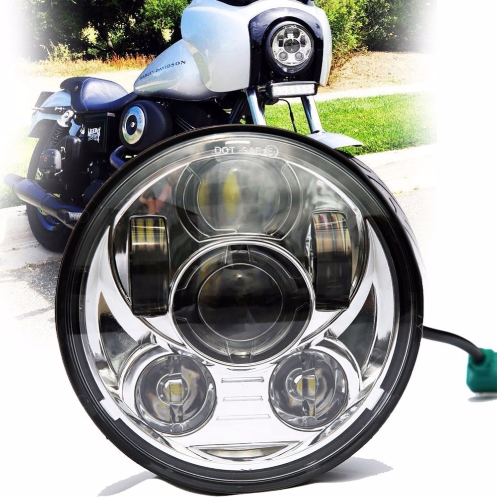 Voor Harley Street 750, voor harley xl883, 1200,48, v staaf, night rod 5-3/4 "5.75 Inch Motorfiets Projector LED Koplampen