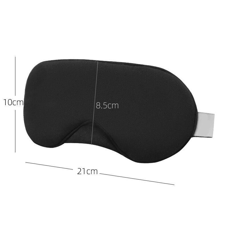 Mascarilla para dormir, cómoda, suave, portátil, ajustable, para oscurecer la luz: Black