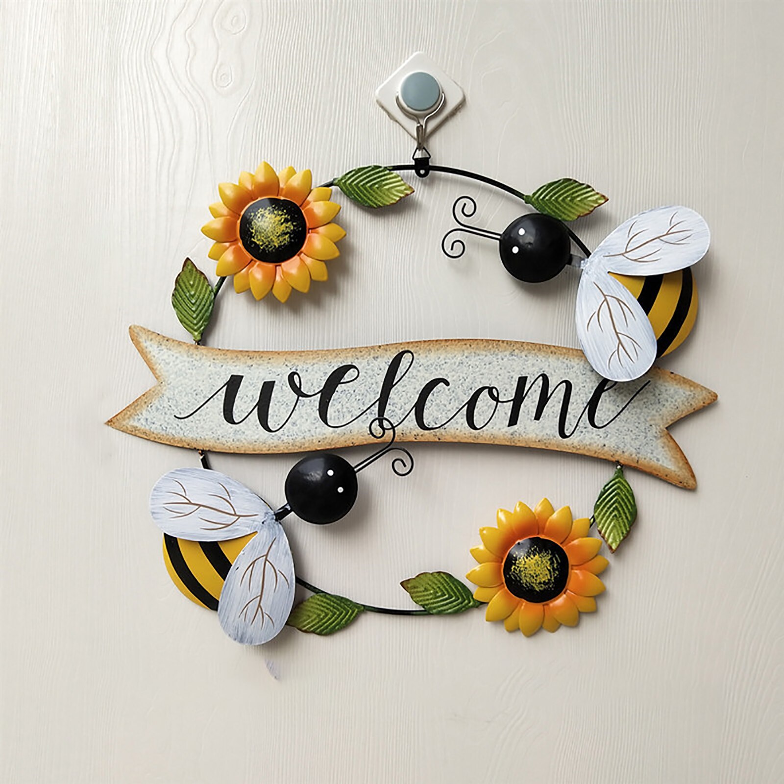 Teken Plaques Zonnebloem Welkom Little Bee Iron Ornamenten Muur Decoratie Thuis Gelieve Outdoor Krans Decoratieve Kleine Hanger