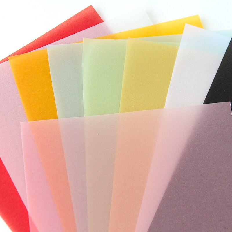 24pcs A4 Coloured Translucent Tracing Papers for DIY Cardmaking