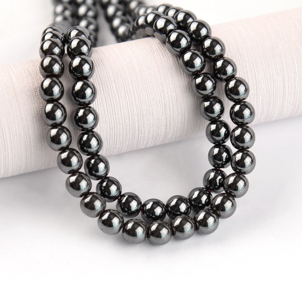 Natural Stone Black Hematite Round Loose Beads Are Fashionable and Exquisite Used In Jewelry Making Hematite Magnet Beads