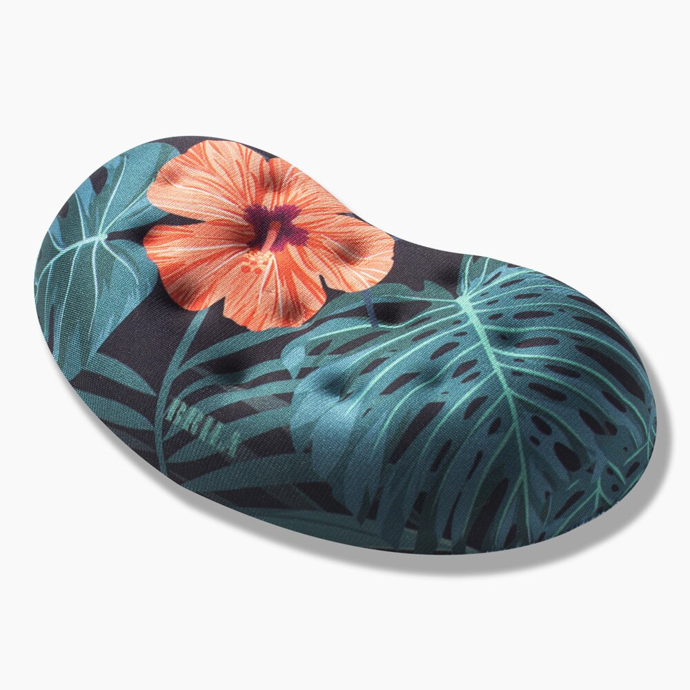 Almofada da almofada do apoio do descanso do pulso do rato & do teclado da ergonomia da espuma da memória de brila para o trabalho de escritório e o jogo de computador, alívio da dor do pulso: Floral Mouse Wrist