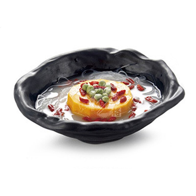 Imitert porselen frost melamin servise oval skål japansk restaurant kaos stor skål  a5 melamin skåler melamin servise