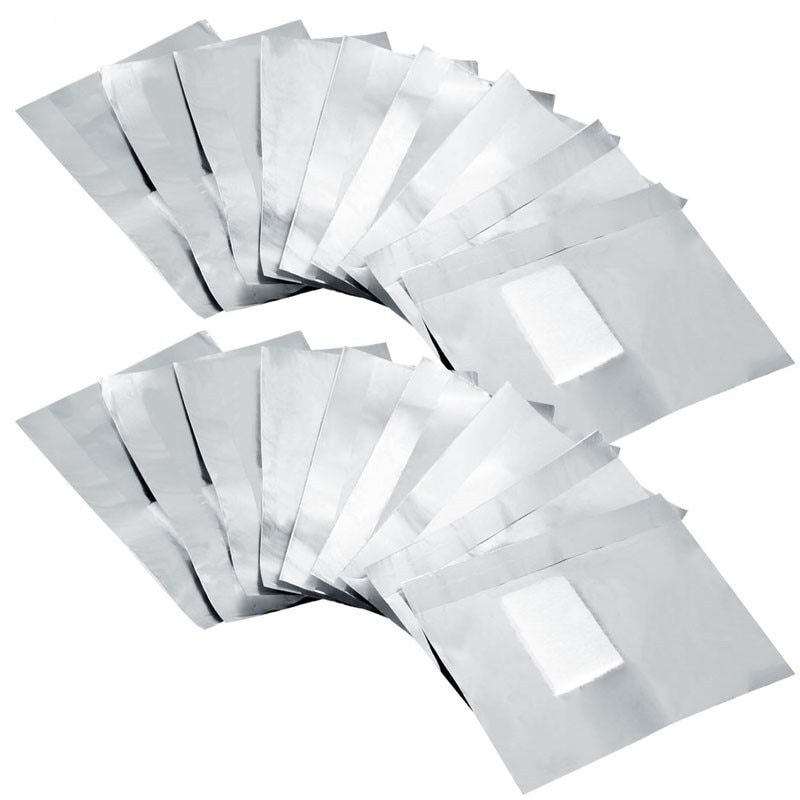 100Pcs Aluminium Foil Remover Wraps Met Aceton Nail Art Losweken Acryl Gel Nagellak Verwijderen