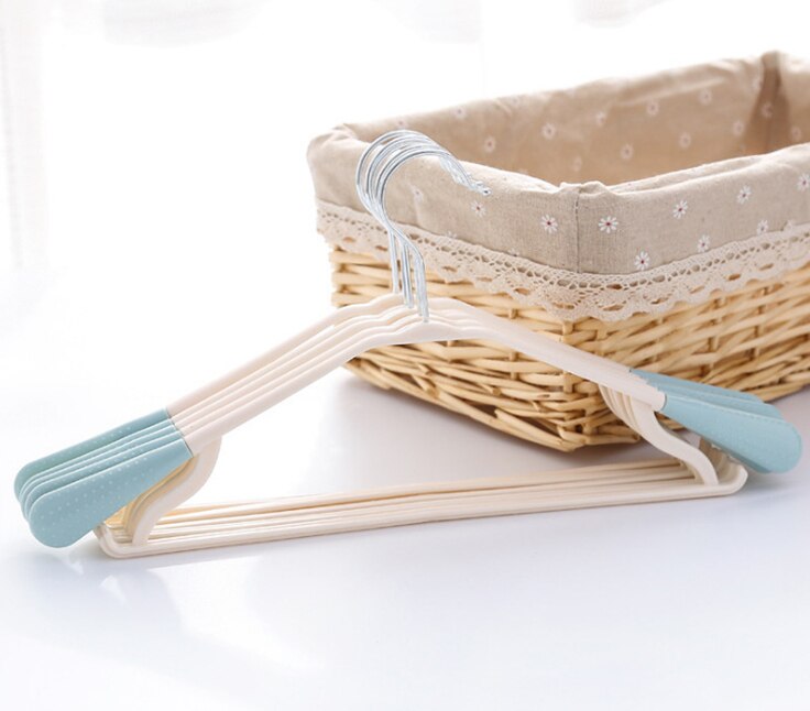 Cintres en plastique, à épaules larges, pour la maison et les adultes, Support multifonctionnel, Support de séchage antidérapant en plastique: Blue