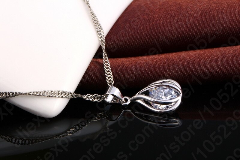 925 Sterling Silver Jewelry For Women Cute Round Shape Jewelry Set Pendant Necklace Hoop Earring Big