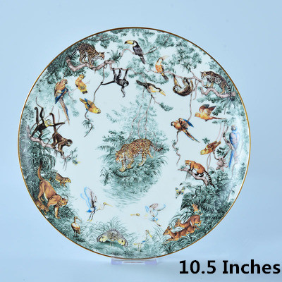 Jungle Luxury Ceramic Steak Western Dinner Plate Porcelain Kitchen Tableware Wedding 8/10 Inches Sales: Style 6