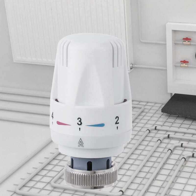 Steam Radiator Valve Thermostatic Control Handle Water/Floor Heating Temperature Controller Replacement for Bathroom N1HF