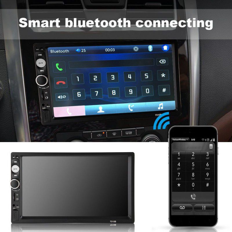 2 din autoradio met stereo, 7010b multimediaspeler, 7 inch hd,  mp5 -touch sn, digitaal display, bluetooth, usb, fm-autoradio