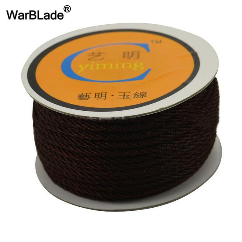 1mm 1,5mm 2mm 3mm Baumwolle Nylon Kabel Gewinde Chinesischen Knoten Schnur Kunststoff Schnur Perlen Seil Für DIY Armbinde Halskette Schmuck Machen
