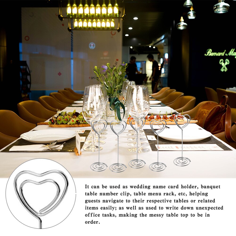 40pcs Centerpiece Reusable Display Party Anniversary Table Decor Restaurant Memo Clip Place Card Holder For Wedding Stable