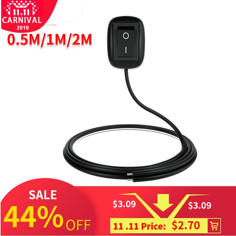 Interruptor de coche Universal de 12V CC con Cable de 50cm para luces de conducción de anillo antiniebla luces de neón