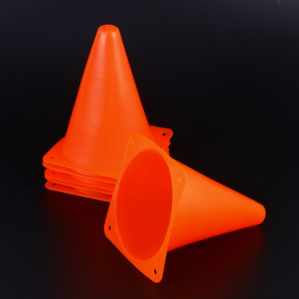 6 PCS 18cm Sport Football Soccer Rugby Training Cones Outdoor Sports Obstacles Barriers for Kids Outdoor Gaming and Activity (Or: Default Title