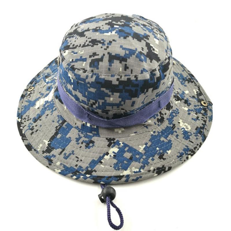 Outdoor Camouflage Emmer Hoeden Jungle Camo Visser Hoed Met Brede Rand Zon Vissen Emmer Hoed Camping Caps Katoen Caps