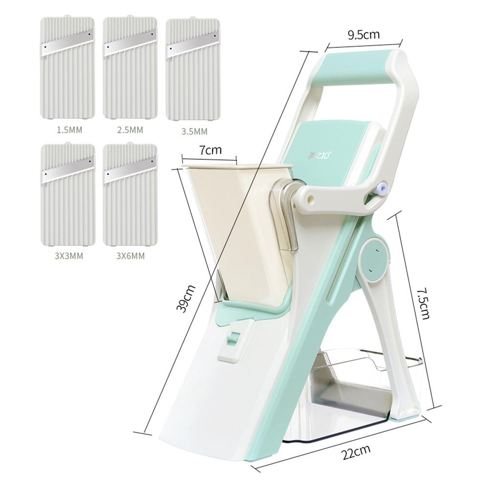 Multifunctional 5-in-1 Vegetable Cutter Manual Food Chopper Meat Vegetables Fruit Slicer Potato Peeler Grater Kitchen Tools