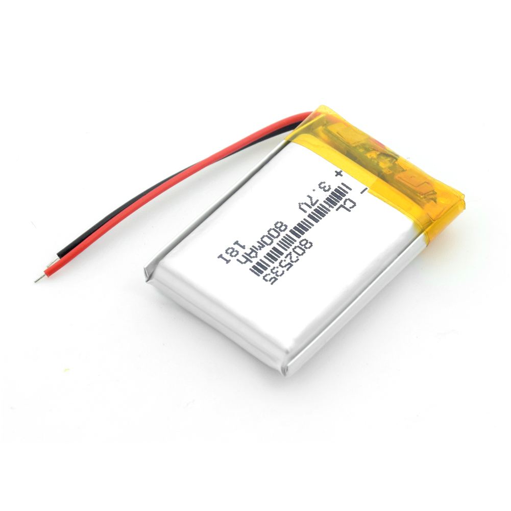 3.7V lithium battery 800MAH polymer battery 802535 For GPS MP3 MP4 MP5 LED Light PDA speakers small toy Rechargeable Li-ion Cell