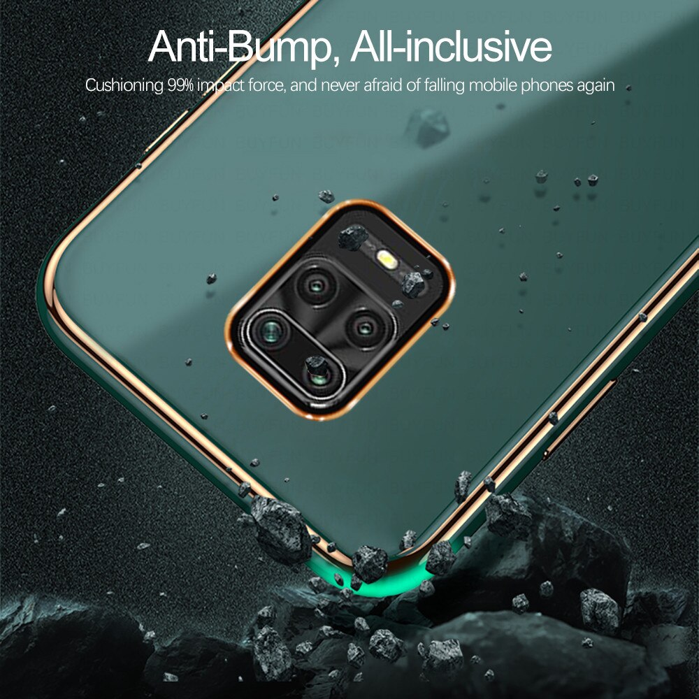 plating Mirror Frame case for xiaomi redmi Note 9 pro 9S soft Silicone phone cover on redmi 9 Note 9 9pro 9 S Not 9 pro 9S coque