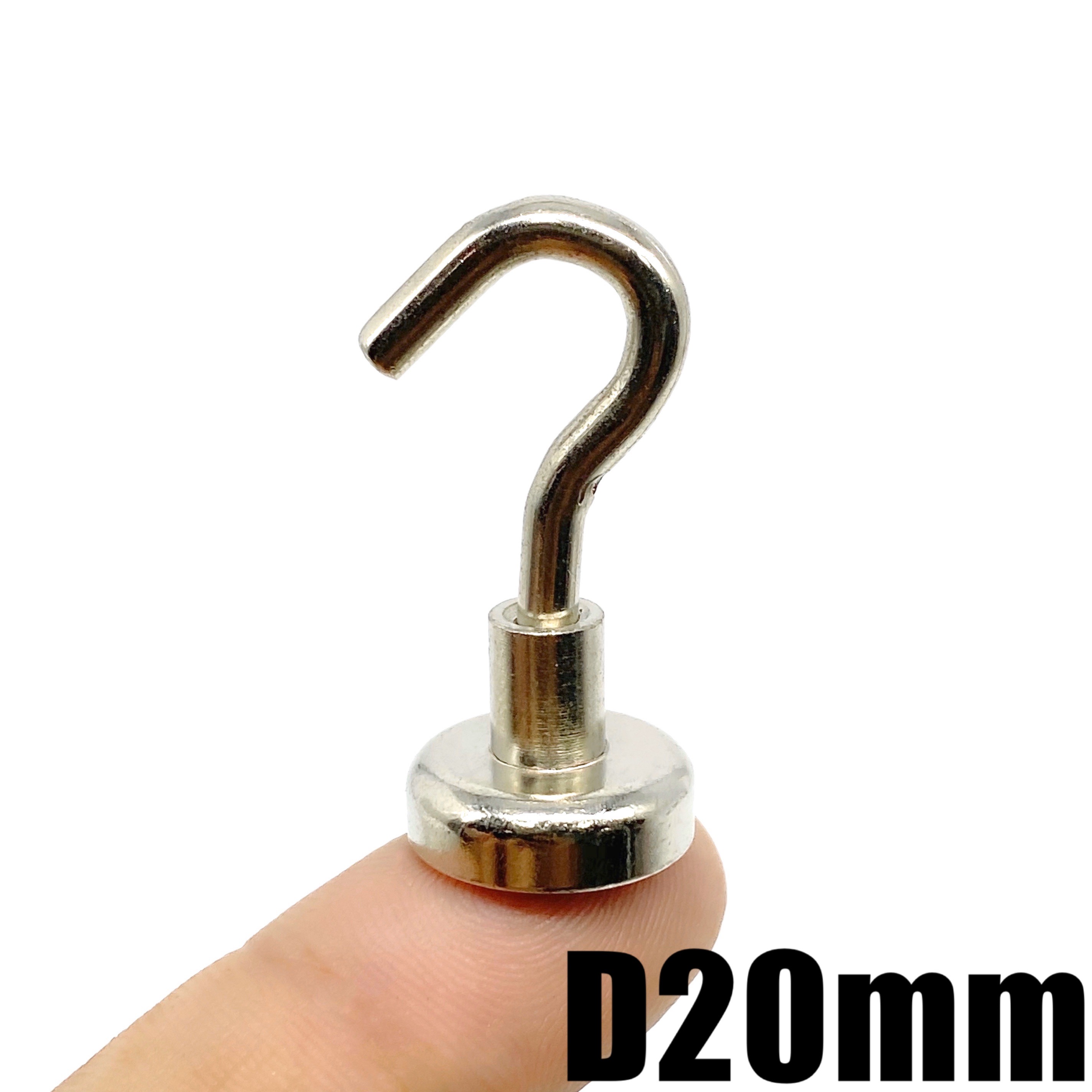 Magnetic Hooks Heavy Duty Magnetic Hook, Strong Neodymium Magnets Hook for Home, Kitchen, Workplace: D20