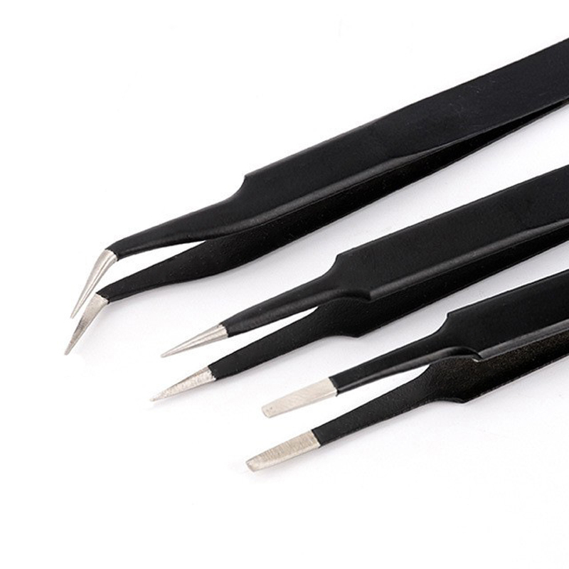 1pc Watch repair tool stainless steel straight curved tweezer watchmaker detail repair tools for mechanical quartz