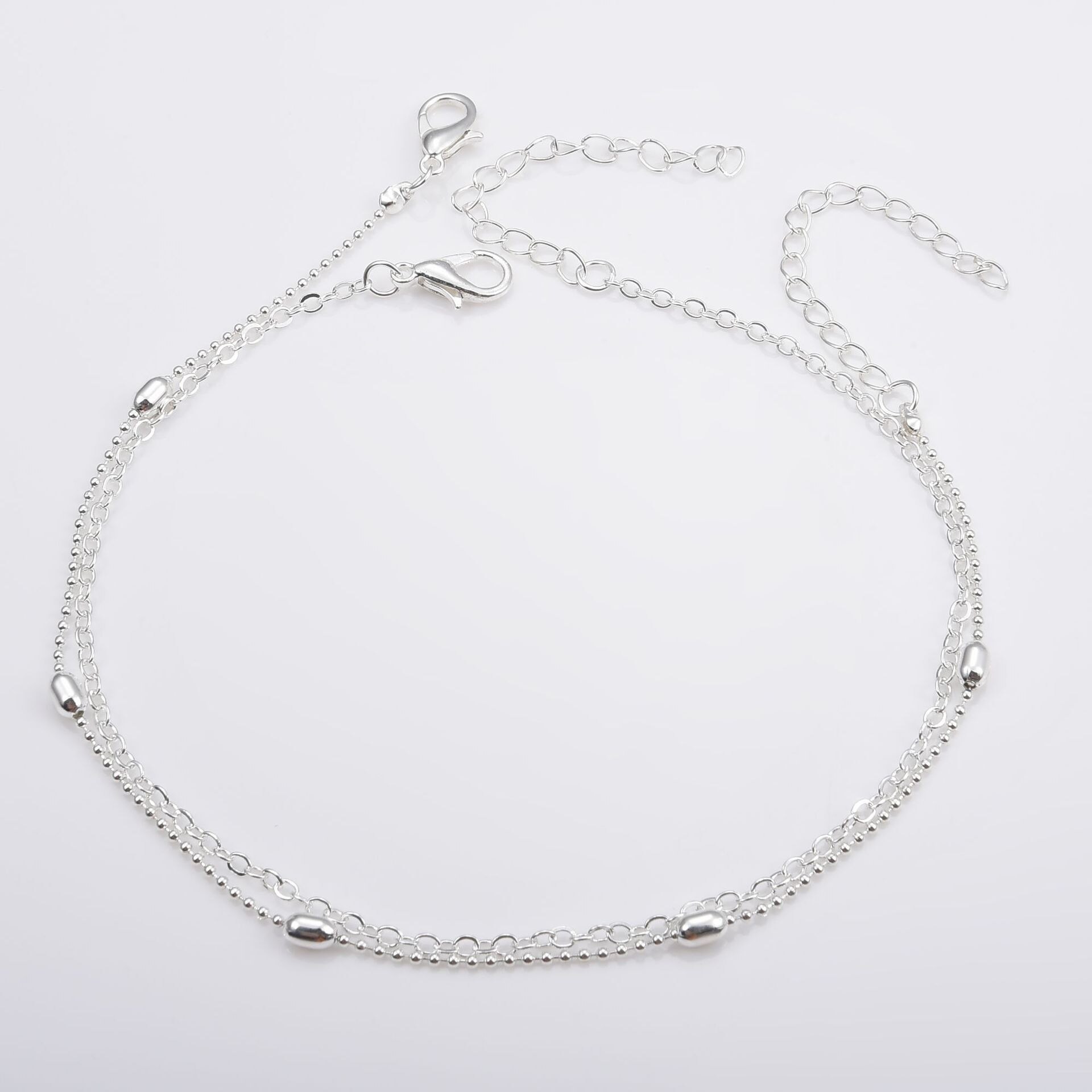 Pulseira de tornozeleira dourada de aço inoxidável, joia para praia, bracelete para mulheres, ligação para perna cubana, sandálias descalças