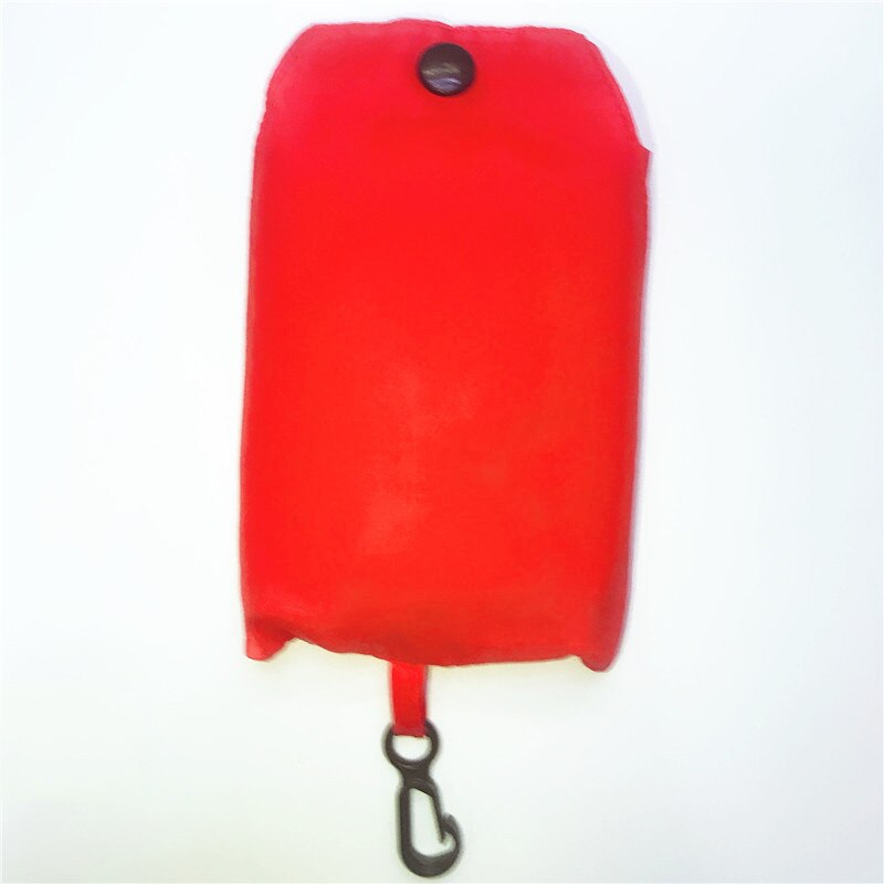 Lomme firkantet indkøbspose, miljø miljøvenlig foldbar genanvendelig bærbar skulder tete taske polyester til rejsekøbmand: Rød