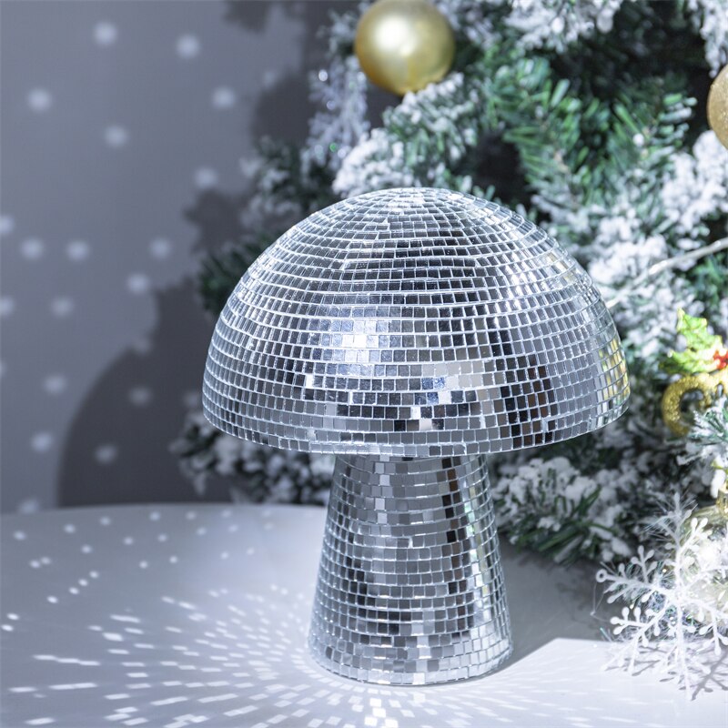 Mushroom Disco Ball Mirror Glass Brick Mushroom Disco Ball Handmade Multifunctional Party Festive Home Decoration