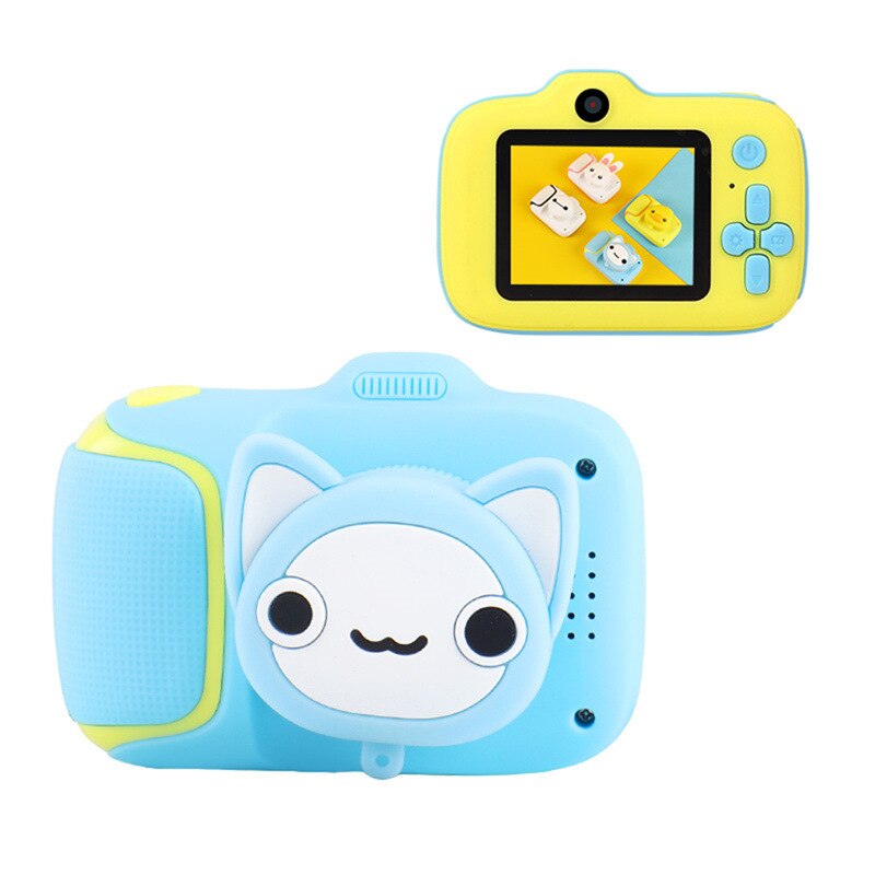 Child Camera Digital Camera Birthday For Children 2.0 inch Display Screen Cartoon Cute Photo Video Camera For Kids: Blue / 32G