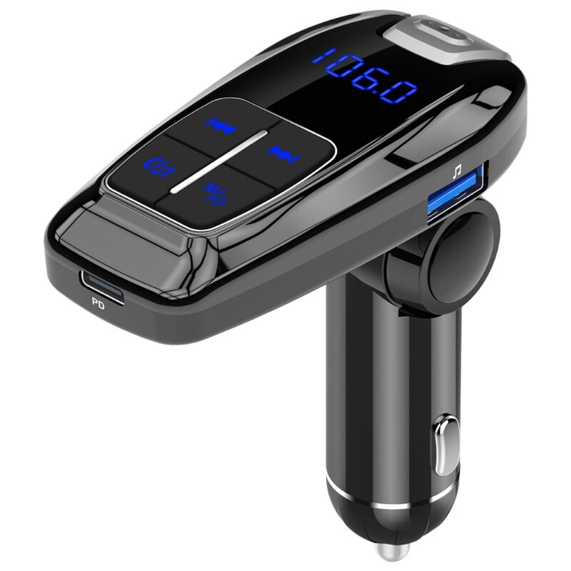 Bluetooth 5.0 Stereo MP3 Player Wireless Handsfree Car Kit Adapter Usb PD3.0 Y98C: Default Title