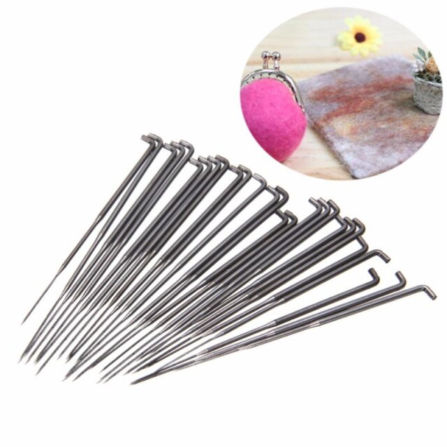 Viltnaalden maat Lm voor Droog Fijn Profi 100 Stks Handwerk Wol Vilten Naalden Kits Haak Set Handgemaakte Tool Accessoires (M) (Middennaald