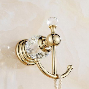 Luxus Kristall Gold Farbe Badezimmer Zubehör einstellen Gold Poliert Durcheinander Schlecht Hardware- einstellen Zauberstab Badezimmer Produkte banheiro: Weiß
